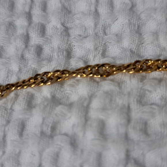 Gold Twisted Rope Chain Necklace - Picture 3 of 3